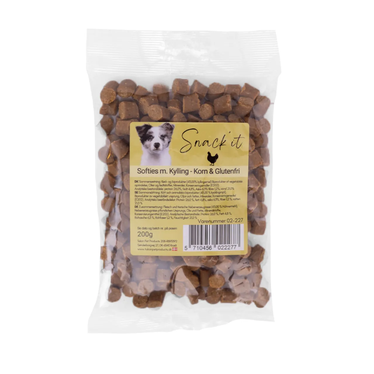 Softies med kylling hundesnacks 200 g - Klassisk belønning med høj accept
